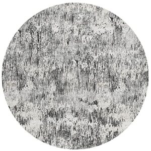 addison rugs indoor/outdoor accord aac31 gray washable 8' x 8' round rug
