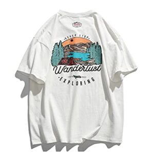 Vamtac Mens Cotton Oversized T Shirts Summer Casual Vintage Graphic Tees Streetwear Harajuku Tops Tshirt