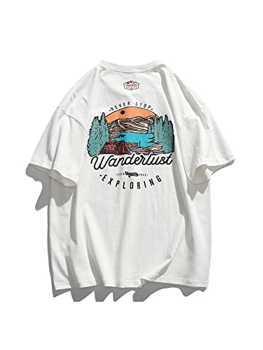 Vamtac Mens Cotton Oversized T Shirts Summer Casual Vintage Graphic Tees Streetwear Harajuku Tops Tshirt