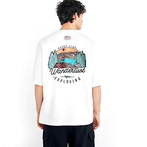 Vamtac Mens Cotton Oversized T Shirts Summer Casual Vintage Graphic Tees Streetwear Harajuku Tops Tshirt