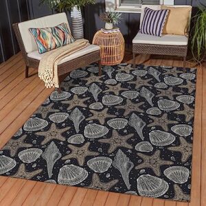 Addison Rugs Indoor/Outdoor Surfside ASR34 Black Washable 8' x 10' Rug