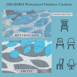 JMGBird Outdoor Chair Cushions Set of 4, Patio Cushions D16xW17 Inch with Ties, Outdoor Chair Pad for Patio Furniture