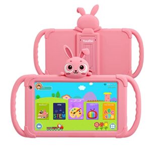 tablet for kids 7 inch kids tablet 32gb toddler tablet with case wifi camera, kids learning tablet for toddlers pre-installed educational gontents parental control youtube netflix