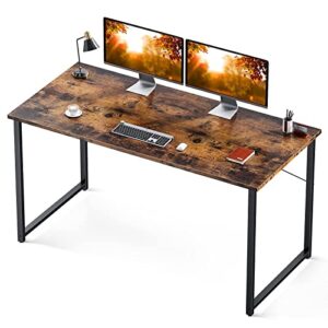 coleshome 48 inch computer desk, modern simple style desk for home office, study student writing desk, vintage