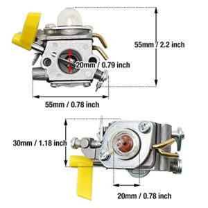 Anxingo C1U-H60 Carburetor Replacement for Ryobi Homelite 25cc 26cc 30cc BC30 CS30 TP30 TP26 EX26 SS26 SS30 SX135 Trimmer Leaf Blower 308054043 308054013 308054032 985624001