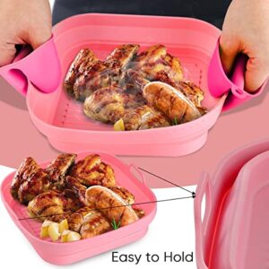 Air Fryer Silicone Liners for Ninja,2PCS Air Fryer AF101 4QT, AF161/AF150 5.5QT,Silicone Air Fryer Liner for COSORI 5.8Qt Air Fryer Oven, CP150-AF,Non-Stick Reusable Air Fryer Silicone Basket