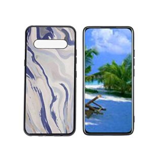 heolculwo compatible with lg v60 thinq 5g phone case, contemporary-waves-abstract case silicone protective for teen girl boy case for lg v60 thinq 5g