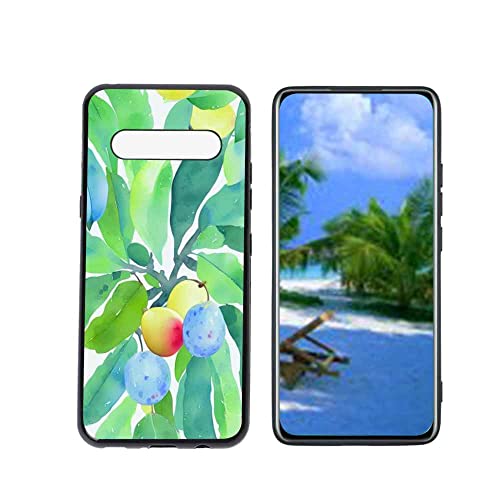 HEOLCULWO Compatible with LG V60 ThinQ 5G Phone Case, Summer-Fruit-Watercolor-2 Case Silicone Protective for Teen Girl Boy Case for LG V60 ThinQ 5G