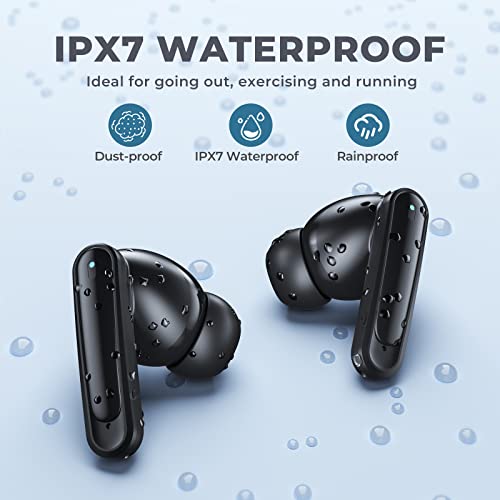 Wireless Earbuds Bluetooth 5.3 Headphones 60H Playtime Earphones with LED Power Display Charging Case IPX7 Waterproof Deep Bass in-Ear Earbuds for iPhone Android Phone Computer TV Laptop Sports