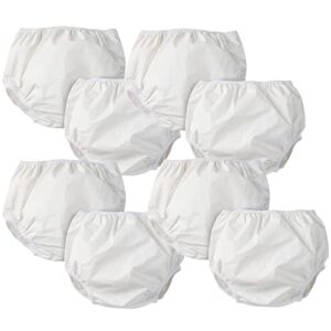 gerber unisex baby toddler 8 pack waterproof diaper cover, white, 2t
