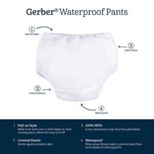 Gerber Unisex Baby Toddler 8 Pack Waterproof Diaper Cover, White, 2T