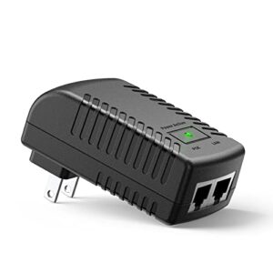 poe injector adapter, ueevii 24v 100m ethernet poe adapter,suitable for wireless bridge