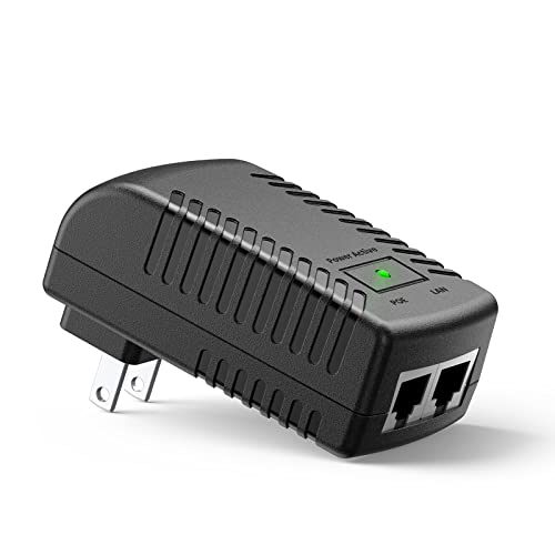 PoE Injector Adapter, Ueevii 24V 100M Ethernet POE Adapter,Suitable for Wireless Bridge