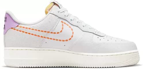 Nike Women's Air Force 1 '07 Shoes, White/Safety Orange Sail Prime, 9