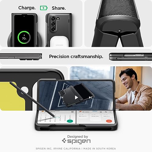Spigen Slim Armor Pro Pen Edition Designed for Galaxy Z Fold 5 Case (2023) - Black