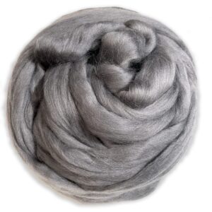 happy classy 1 oz / 28.34 grams premium natural dyed corriedale wool combed top roving steel