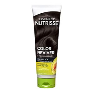 garnier, nutrisse color reviver 5 minute nourishing color hair mask rich black, 4.2 fl oz