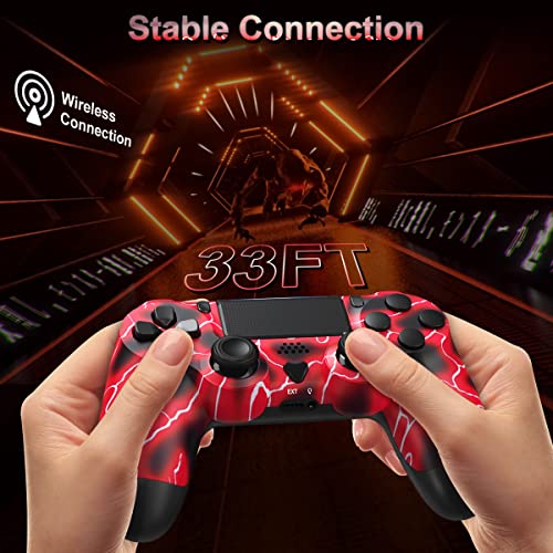 SHINXIN Wireless PS4 Controller, PS4 Controller with Dual Vibration/6-Axis Motion Sensor/Speaker/Audio Jack/Touch Pad/Share Button