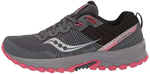 Saucony Women's Excursion TR14 Running Shoe, Charcoal/Coral, 10 W US