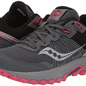 Saucony Women's Excursion TR14 Running Shoe, Charcoal/Coral, 10 W US