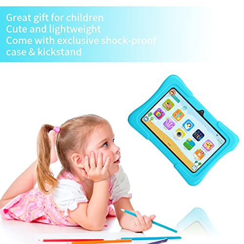 7 inch Tablet for Kids 2GB 32GB Android 11 Preinstalled Parental Control Children Education Toddler Tablet with Shockproof Kickstand Case, GMS Certified, Google Tableta YouTube