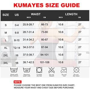 KUMAYES Sweat Waist Trainer Trimmer for Women Lower Belly Fat Workout Belt Sweat Band Weight Loss Sauna Suit Hot Body Shapers Black