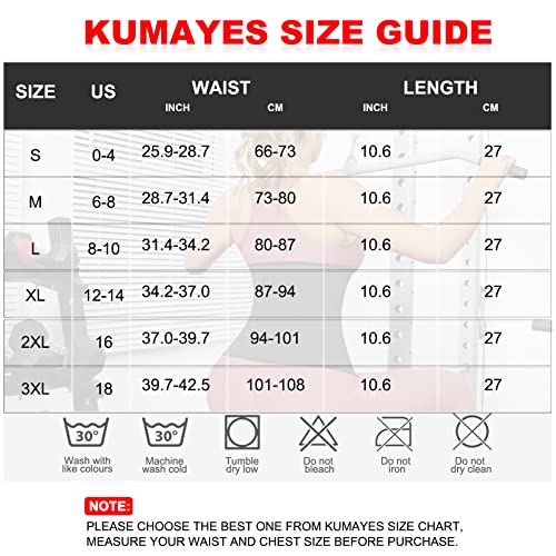 KUMAYES Sweat Waist Trainer Trimmer for Women Lower Belly Fat Workout Belt Sweat Band Weight Loss Sauna Suit Hot Body Shapers Black