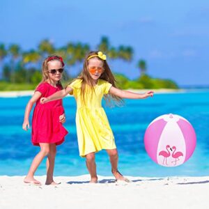 Sratte 36 Pack 12'' Flamingo Party Decorations Pink Inflatable Flamingo Beach Ball Pool Flamingo Float Bulk Water Toys for Hawaiian Tropical Beach Flamingo Party Favors Supplies Gifts