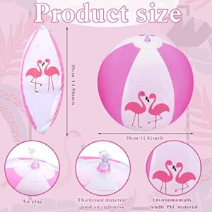 Sratte 36 Pack 12'' Flamingo Party Decorations Pink Inflatable Flamingo Beach Ball Pool Flamingo Float Bulk Water Toys for Hawaiian Tropical Beach Flamingo Party Favors Supplies Gifts