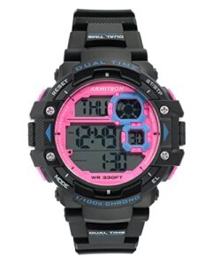 armitron sport men's digital chronograph resin strap watch, 40/8309