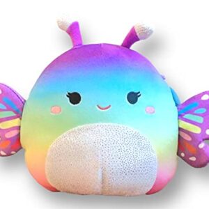 Squishmallows Official Kellytoy Estephania Rainbow Tie-Dye Butterfly 8 Inch Plush - Join This Sweet Insect and her Squad