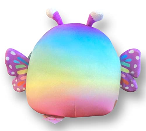 Squishmallows Official Kellytoy Estephania Rainbow Tie-Dye Butterfly 8 Inch Plush - Join This Sweet Insect and her Squad