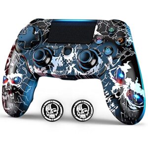 wireless controller for ps4, wireless remote control compatible with playstation 4/slim/pro,with double shock/audio/six-axis motion sensor (black graffiti style)