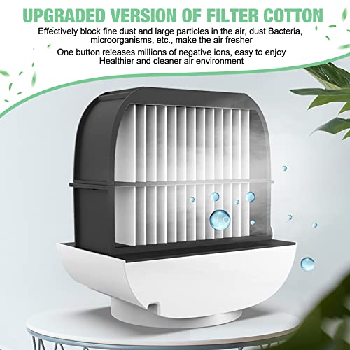 Treela 2 Pack Small Personal Evaporative Air Cooler Portable Air Conditioner Fan USB Mini Air Conditioner Desk Mini Air Conditioner Quiet Humidifier Cooling Fan for Office Bedroom Room Table, White