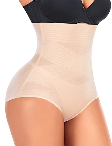 Tummy Control Shapewear Panties for Women High Waist Cincher Shaping Underwear Body Shaper Girdle Gurdal (A# Beige,M)