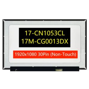 ttftcenter screen replacement for hp 17-cn1053cl 4s324ua / envy 17m-cg0013dx 9xm78ua lcd screen 17.3 inch, fhd 1920x1080 30pin, laptop display panel with tape