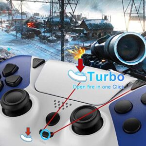 Wireless Controller for PS4 Controller, AUGEX Ymir PS4 Remote for Playstation 4 with Turbo, Steam Gamepad Work with Back Button (Midnight Blue White)