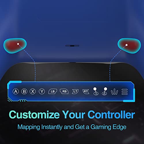 Wireless Controller for PS4 Controller, AUGEX Ymir PS4 Remote for Playstation 4 with Turbo, Steam Gamepad Work with Back Button (Midnight Blue White)