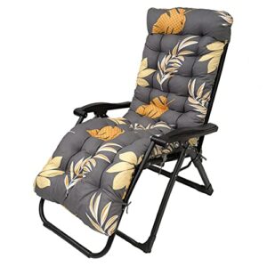 srutirbo 67 inch patio lounge chair cushion, indoor outdoor floral printed sun lounger pad replacement with ties, rocking chair sofa cushion non-slip high back chair cushions (h)