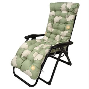 srutirbo 67 inch patio lounge chair cushion, indoor outdoor floral printed sun lounger pad replacement with ties, rocking chair sofa cushion non-slip high back chair cushions (i)