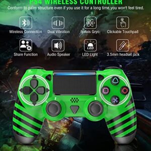 HOZKAII Replacement for Playstation 4 Controller, Wireless Remote Controller Compatible with PS4/Pro/Slim with Dual Vibration/6-Axis Motion Control/Audio Function/Headphone Jack