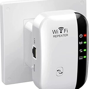 WiFi Extender, WiFi Signal Booster Up to 3000sq.ft and 30 Devices, WiFi Range Extender, Wireless Internet Repeater, Long Range Amplifier with Ethernet Port, 1-Tap Setup, Access Point, Alexa Compatible