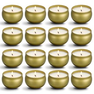 qinxiang scented candles gifts set,16 pack natural soy wax travel tin jar candles for 2.5 oz aromatherapy candles for family gatherings, festive candles