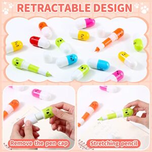 Party Favors for Kids, 24pcs Vitamin Capsule Ballpoint Pens for Teens Adults, Prizes for Kids Classroom, Nurse Gifts Goodie Bag Stuffers Carnival Prizes School Classroom Rewards Treasure Box Fillers