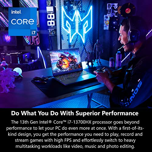 Acer Predator Helios 16 Gaming Laptop | 13th Gen Intel Core i7-13700HX | NVIDIA GeForce RTX 4060 | 16" 2560 x 1600 165Hz G-SYNC Display | 16GB DDR5 | 1TB Gen 4 SSD | Killer Wi-Fi 6E | PH16-71-74UU