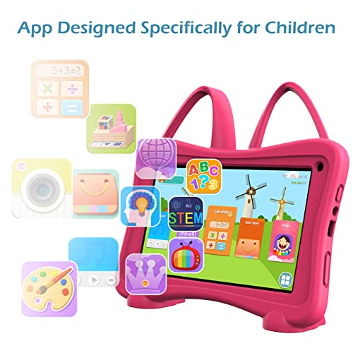 Kids Tablet 7 Toddler Tablet for Kids, Tablet for Toddlers Learning Tablet with WiFi, YouTube, Dual Camera, Touch Screen, Parental Control, Child Tablet for Toddler Boys Girls Best Gift Selection