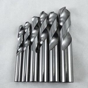 KLOT Industrial Grade 10pcs Set of Solid Carbide Drill Bit 1mm-10mm Each Size 2-Flute Stub Twist YG6X Tungsten