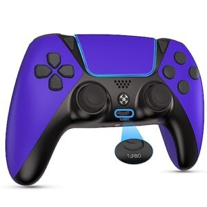 yu33 ymir scuf wireless controller works with modded ps4 controller, elite control remote fits playstation 4 controller, joystick/controles de pa4 with mapping/turbo/1200 mah battery, purple