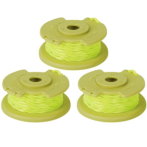 GreatBuddy 3-Pack Weed Wacker String Replacement Compatible with Ryobi 18v, 24v, and 40v Cordless Trimmers Refill，Parts#AC80RL3