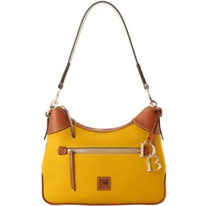 dooney & bourke handbag, pebble grain hobo shoulder bag - mustard